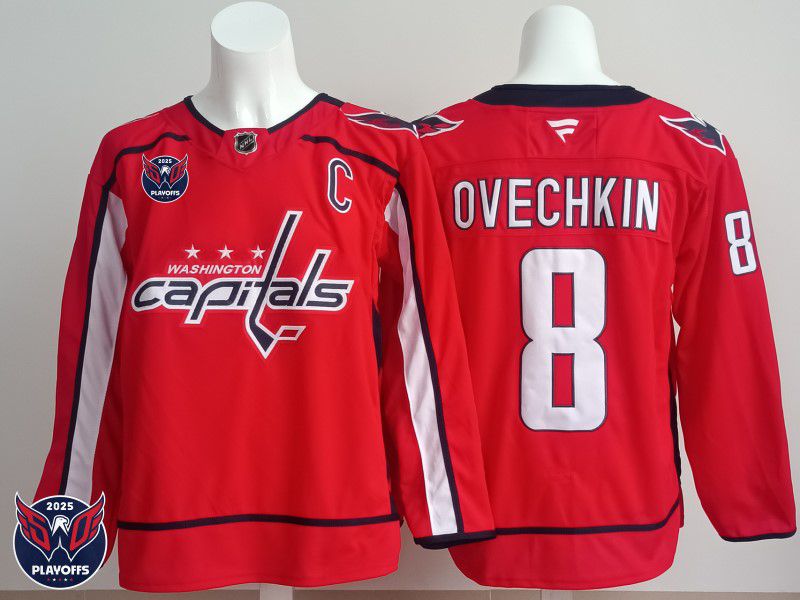 Men 2025 Washington Capitals #8 Ovechkin Red Fanatics Home Premium NHL Jersey style 2->washington capitals->NHL Jersey